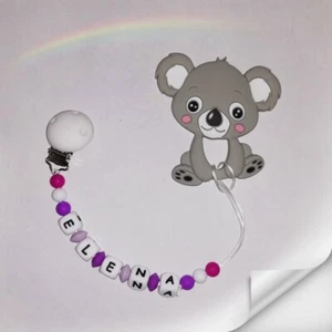 Chupetero silicona personalizado con nombre niño/niña y mordedor. Chupete - Imagen 1 de 1