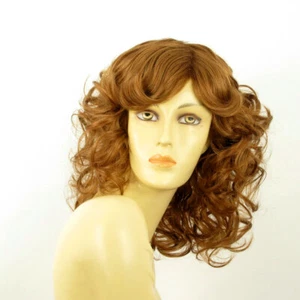 Parrucca donna ricci semi lunga biondo rame : FLO 27 - Picture 1 of 8