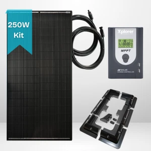 250W Xplorer Monocrystalline Solar Panel Kit With 50A MPPT Controller- All Black - Picture 1 of 3