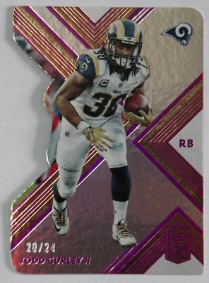 2017 ELITE #56 ASPIRATIONS DIE-CUT TODD GURLEY II #/24 LOS ANGELES RAMS - Image 1 of 2