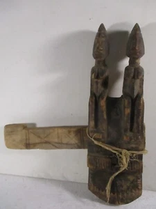 ALTE BAMANA/BAMBARA DOPPEL VORFAHREN FIGUR TÜRSCHLOSS MITTE - ANFANG 20. JH. MALI - Bild 1 von 8