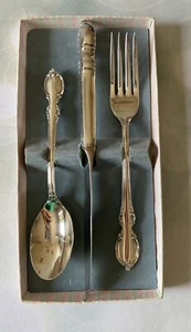 REFLECTION 1959 by 1847 Rogers Bros Children SET Infant Feeding Fork Spoon 3 pc. - Picture 1 of 7
