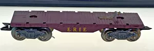 Marx Erie Flat Piggyback Red Car With Clip - Picture 1 of 9