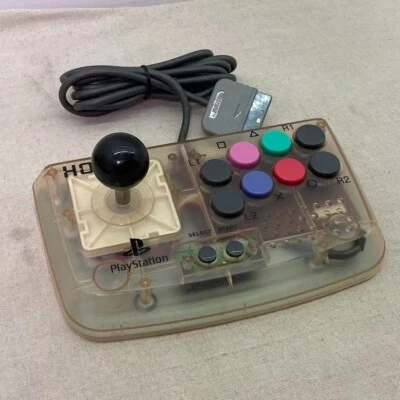 HORI Compact Joystick HPS-29 Clear  Fighting Controller Playstation 1 2 Japan - Image 1 of 4