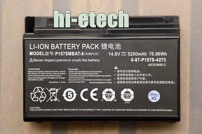 Batería Original P157SMBAT-8 para Clevo Terransforce P177 P157SM Machenike M710C-i7 Foto 1 de 2