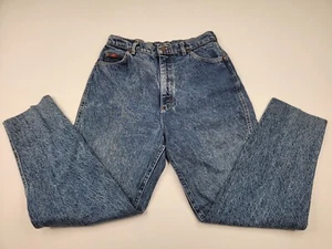 Vtg Lee Riders Women 30x27.5 (Tag 14 Med) Union USA 80's 90s Mom Jeans Acid Wash - Picture 1 of 12