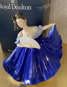 ROYAL DOULTON CHINA FIGURA DAMA MODELO ELAINE No HN 2791 VESTIDO AZUL PERFECTO EN CAJA - Imagen 1 de 9