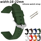 Silicone Wrist Strap 16 18 19 20 21 22mm Sweat-proof Bracelet Rubber Watch Band