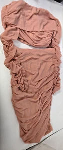 FASHION NOVA LUCKY HIM GERAFFTER ROCK SET MAUVE GR. L - Bild 1 von 14