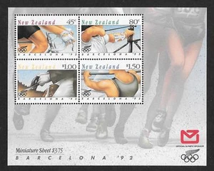 1992 New Zealand~Olympic Games~Unmounted Mint M/S~Stamp Set~UK Seller - Picture 1 of 1