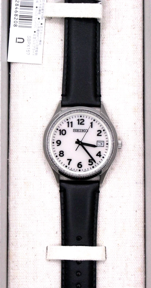 SEIKO SELECTION SBPX157 Reloj analógico solar de acero inoxidable blanco