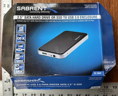 2.5" SATA HARD DRIVE OR SSD TO USB 3.0 ENLCLOSURE EC-TB4P - Image 1 of 2