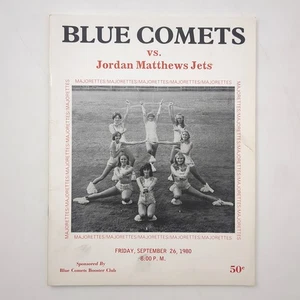 Blue Comets vs Jordan Matthews Sept 26 1980 Asheboro High NC Sports Team Adverts - Picture 1 of 20