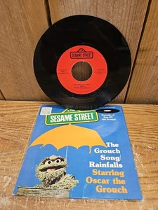 Sesame Street The Geouch Song/Rainfalls Starring Oscar The Grouch 45 RPM - Picture 1 of 5