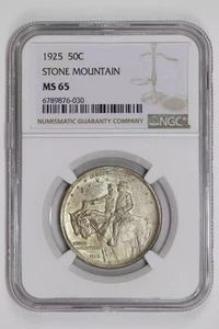 1925 STONE MOUNTAIN COMMEMORATIVE HALF DOLLAR NGC MS65 - Picture 1 of 2