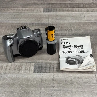 Cuerpo de cámara fotográfica Canon EOS Rebel Ti 300V 35 mm SLR solo con película y manual *COMO NUEVA* Foto 1 de 4