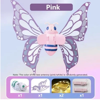 Alas de hadas brillantes LED eléctricas - Alas de disfraz iluminadas para niños, adultos, mascotas Foto 1 de 3