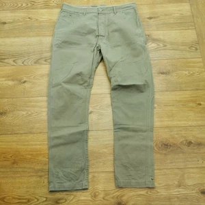 Diesel Akyss Chino Trousers Mens W34 L30 Khaki Pants Slim Fit Canvas Button - Picture 1 of 11