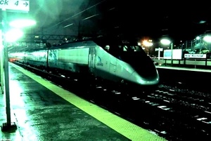 5x7 FARBFOTO AMTRAK ACELA-7 #2030 NEW ROCHELLE, NY 25. NOVEMBER 2001 - Bild 1 von 1