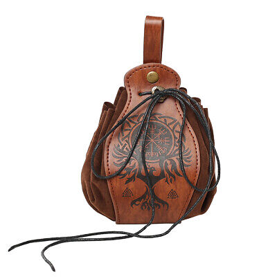 Medieval Men's Waist Bag Viking Bag Halloween Viking Symbol LARP SCA Waist Pouch • 17€