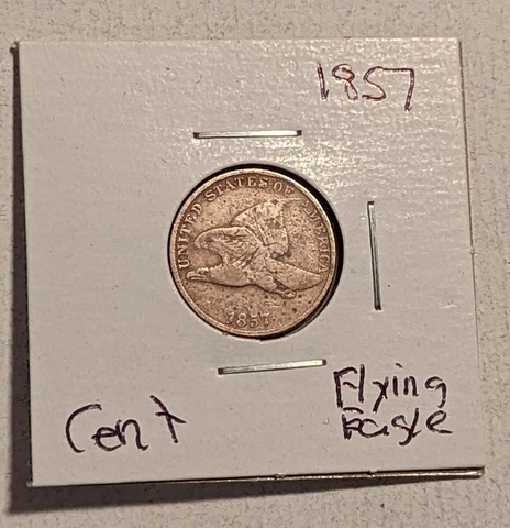1857 Flying Eagle Cent Penny Nice Details!!!! Cover
