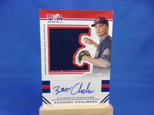 USA Baseball 2017 Jumbo Swatch Silhouette Jersey Signature Zachary Chalmers 96 - Picture 1 of 2