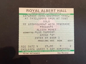 Alison Moyet Ticket 1986 - Foto 1 di 1