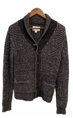 Rag & Bone Neiman Marcus Cardigan Knit Sweater Unisex Gray Shawl Sz S Button Up - Image 1 of 4