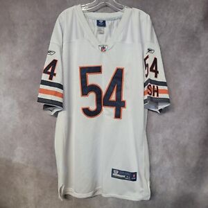 Vintage Reebok NFL Chicago Bears Brian Urlacher White Jersey Mens 54 2XL Sewn