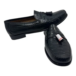 Florsheim Men's Big & Tall 15 EEE Pisa Moc-Toe Tassel Dress Loafers - Black NEW - Picture 1 of 12