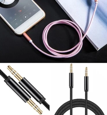 2x 3.5mm Male to Male Stereo Audio AUX Cable Cord for PC iPod iPhone Car - Image 1 of 4