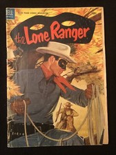 THE LONE RANGER 74 READER COVER DETACHED 1954 DELL TU