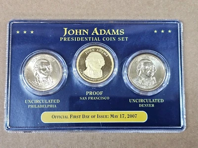 John Adams Proof and Uncirculated Denver-Philadelphia Presidential Coin Set - Image 1 of 4