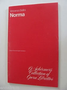 Oper Libretto Vincenzo Bellini Norma Englisch / Italienisch 1969 Vintage - Bild 1 von 1