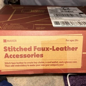 Kiwi Co Maker Crate Stitched Faux-Leather accessories Ages 14 & Up NEW - Picture 1 of 3