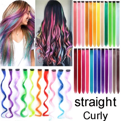 Clip Extensions Kunsthaar Glatt Haarverlängerung Haar Hair Fashion Look Clips - Bild 1 von 4