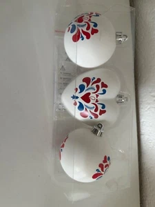 3er Set Weihnachtskugeln weiss, neu und ungeöffnet in OVP - Bild 1 von 4