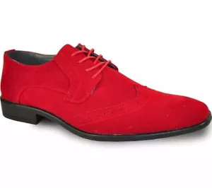 BRAVO Men Dress Shoe KING-3 Classic Faux Suede Oxford Leather Shoe Lining 9.5 - Picture 1 of 4