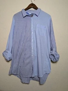 Tommy Hilfiger Striped Button Down Shirt Size XXL Coastal Nautical Prep - Picture 1 of 8