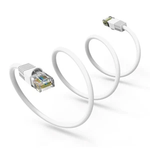 0.5FT Cat6 RJ45 Network LAN Ethernet UTP Snagless Patch Cable Pure Copper White - Picture 1 of 4