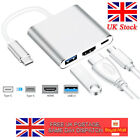 Type C to USB-C 4K HDMI USB 3.0 Hub Adapter Cable For Macbook Samsung UK