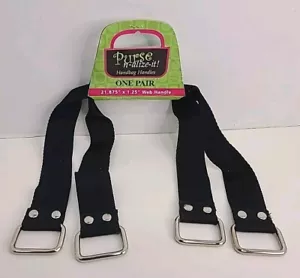 Nylon Handtasche Beuteltasche Tasche Griffe alles Mary Handwerk Accessoire schwarz Komfortgriff - Bild 1 von 3
