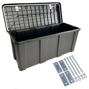 Medium Trailer Plastic Lockable Tool Box Locker Storage + A-Frame Fixing Kit - Picture 1 of 7
