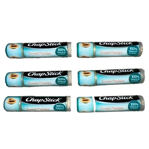 6 Chapstick Süßer Papaya Balsam Tuben 100 % Natürliche Lippenbutter Chap Stick NEU - Bild 1 von 1