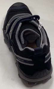 Geox Respira Boys Hook-and-Loop Black Shoe Sz 4 New with Box - Picture 1 of 6