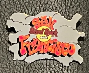 HARD ROCK CAFE Pin Badge SAN FRANCISCO Graffiti - Picture 1 of 2