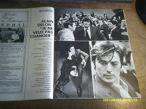 REVUE ELLE 1969 ALAIN DELON JE NE VEUX PAS CHANGER 4 PAGES - Imagen 1 de 2