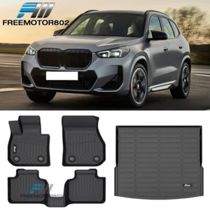 Fits 23-25 BMW X1 U11 3D Molded Floor Mats Carpets & Rear Trunk Liner TPE 4PCS - Picture 1 of 10