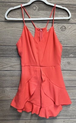 Womens Mustard Seed Coral Romper XS Retail $68 NWT Trendy Boho Beach Vacation Foto 1 de 4