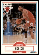 1990 Fleer Update #U-14 Dennis Hopson Chicago Bulls Basketball Card